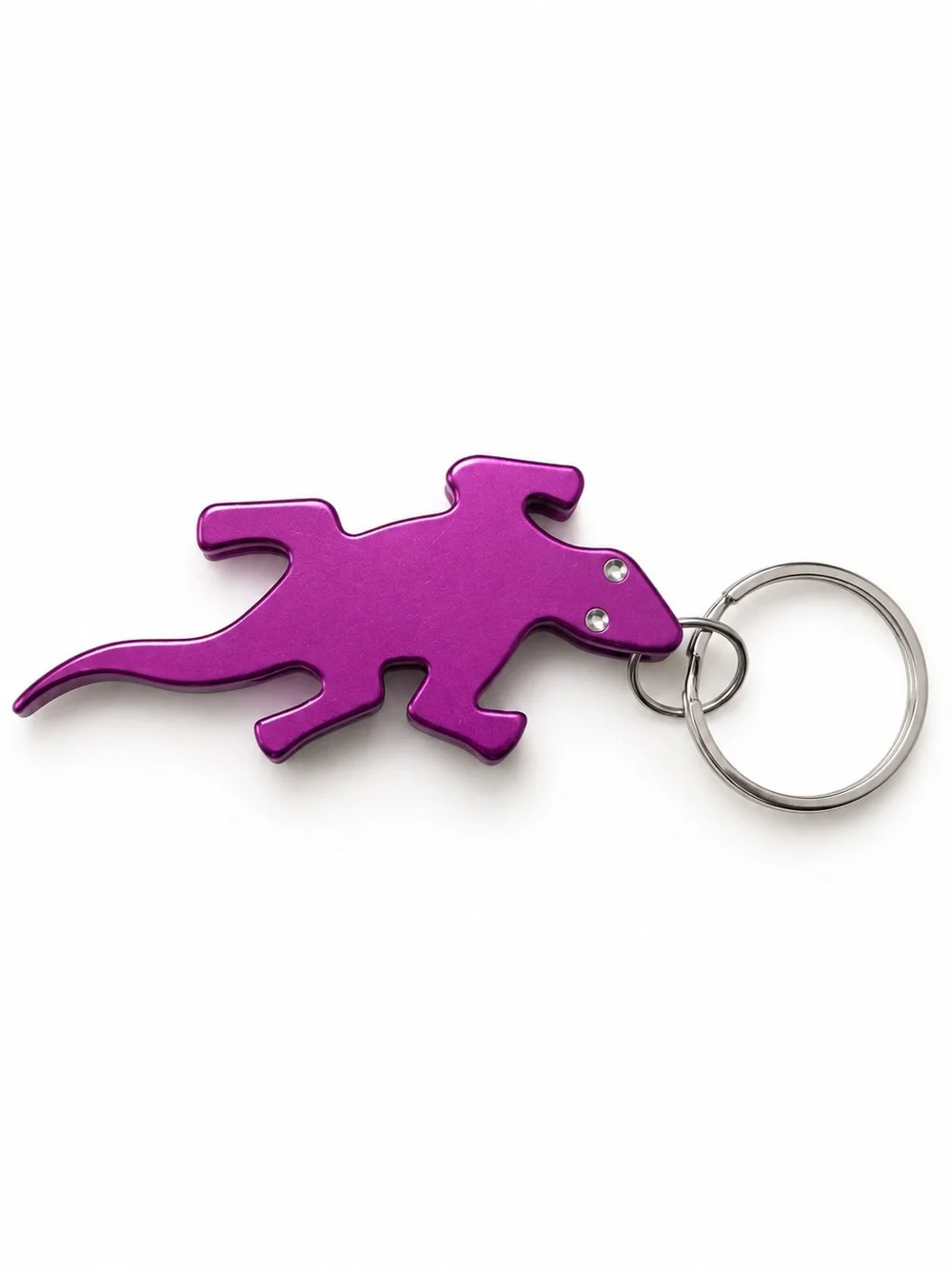 Kona Brewing Co Purple Metal Bottle Opener Keychain Gecko Beer Collectible